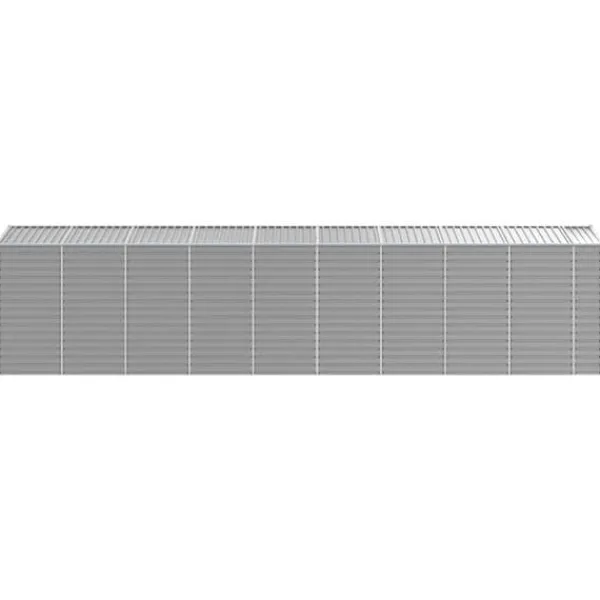 New Trädgårdsskjul i galvaniserat stål - Utomhusförvaring | Färg: Ljusgrå | Storlek: 191x810x198 cm Skjul, Garage & Carports