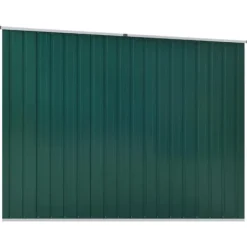 Trädgårdsskjul i galvaniserat stål - Förvaring för trädgårdsredskap | Färg: Grön | Storlek: 195x198x159 cm
