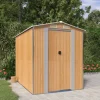 Best Trädgårdsskjul ljusbrun 192x274x223 cm galvaniserat stål Skjul, Garage & Carports