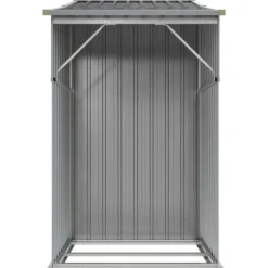 Sale Trädgårdsskjul med ventilering - Robust förvaring i galvaniserat stål | Färg: Grå | Storlek: 277x93x179 cm Skjul, Garage & Carports