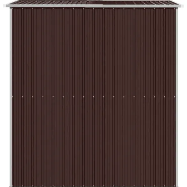 Outlet Trädgårdsskjul mörkbrun 192x191x223 cm galvaniserat stål - Trädgårdsbod - Trädgårdsboder - Home & Living Skjul, Garage & Carports