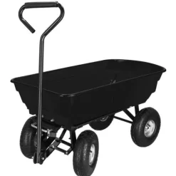 Clearance Trädgårdssläp - Springos® - 75L - 250 kg - 4 hjul - Tipping-funktion Trädgårdsverktyg