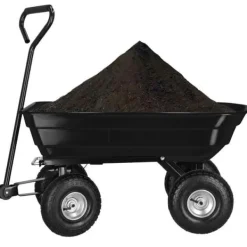 Clearance Trädgårdssläp - Springos® - 75L - 250 kg - 4 hjul - Tipping-funktion Trädgårdsverktyg