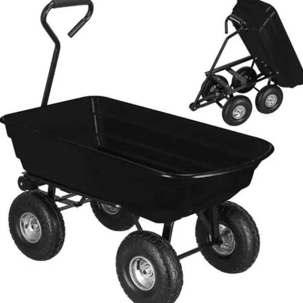 Clearance Trädgårdssläp - Springos® - 75L - 250 kg - 4 hjul - Tipping-funktion Trädgårdsverktyg