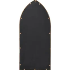 Trädgårdsspegel i järn med rosteffekt - Antik design för utomhusbruk | Storlek: 100x45 cm | Färg: Sand Trädgårdsprydnader
