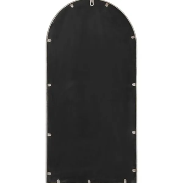vidaXL Trädgårdsspegel sand 90x45 cm järn för utomhusbruk