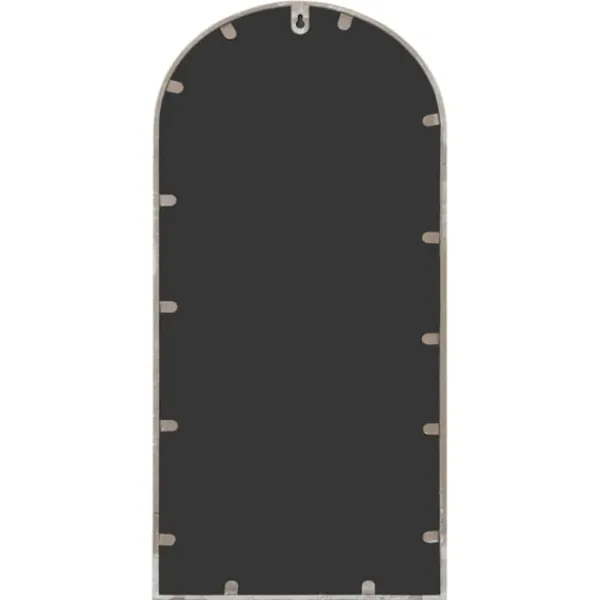 Discount Trädgårdsspegel sandfärgad 70x30 cm järn för utomhusbruk Trädgårdsprydnader