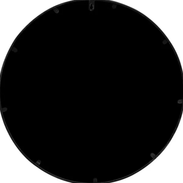 Online Trädgårdsspegel svart 60x3 cm rund järn för utomhusbruk Trädgårdsprydnader