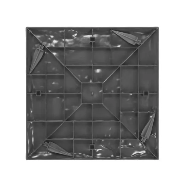 Sale Trädgårdsstenar - Stegstenar/Gångplattor 16-pack 39,5 x 39,5 cm - Med Pålar - Väderbeständig Plast - Slät Yta - För Gräsmatta/Terrass - Grå Trädgårdsstenar & Klivstenar