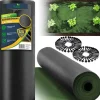 Hot Trädgårdstextil 1,6 m x 100 m 90 g/m2 + 100 Plonos-nålar - svart och grön Markduk & Fiberduk
