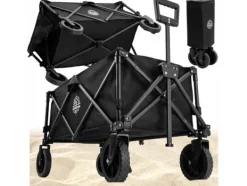 Clearance Trädgårdsvagn - strand hopfällbar 127L 100kg (1) Trädgårdsverktyg