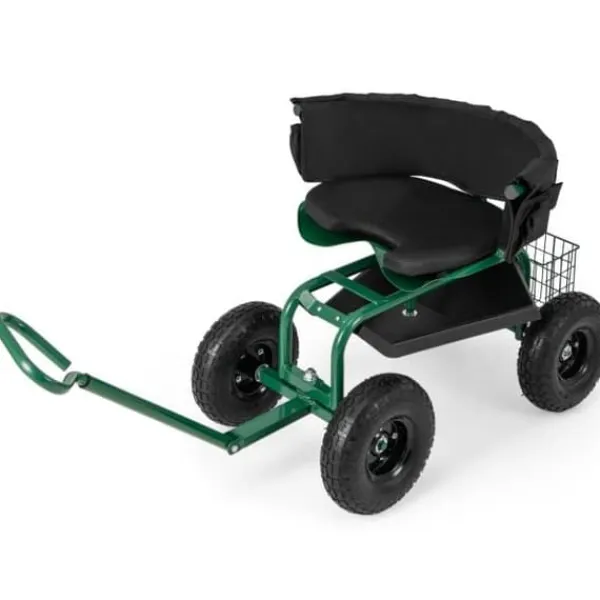 Sale Trädgårdsvagn Scooter, 35,5x24x23,5-27cm, Röd, Svart Stöd Med Hjul, Säten & Knäskydd För Trädgårdsskötsel