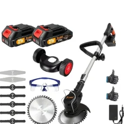 Sale Trådlös Handgräsklippare, 20 000 RPM Motor, 3 Klippverktyg,2x batteri Trädgårdsmaskiner