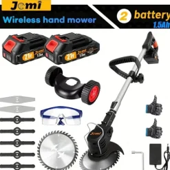 Sale Trådlös Handgräsklippare, 20 000 RPM Motor, 3 Klippverktyg,2x batteri Trädgårdsmaskiner