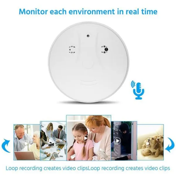 Outlet Trådlös Övervakningskamera / Spionkamera / Dold Kamera "Brandvarnare" med Rörelsesensor Säkerhetsmonitorer & Videokameror