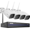 Trådlöst CCTV-system, 5MP upplösning, tvåvägsljud, 8CH NVR 4 st kamera, 2T