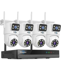 Trådlöst CCTV-övervakningskit, 16CH NVR, 6MP HD-upplösning,16CH NVR 4 Kameror, Ingen