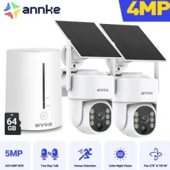 Best Trådlöst säkerhetskamerasystem, 4MP upplösning, tvåvägsljud,Med 64GB SD-kort Säkerhetsmonitorer & Videokameror