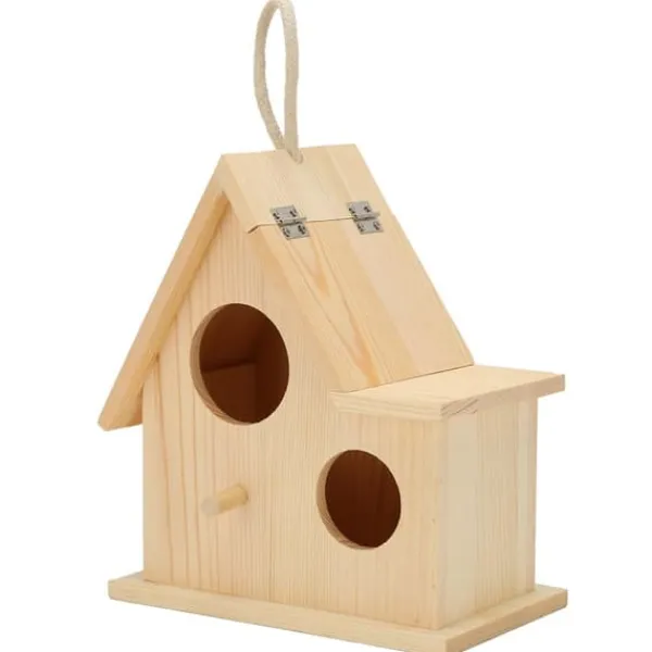 Discount Träfågelbon Utomhus Fågelholk Häckningslåda Fågelbur för Trädgård Bakgård Balkongdekor För Fåglar & Småvilt