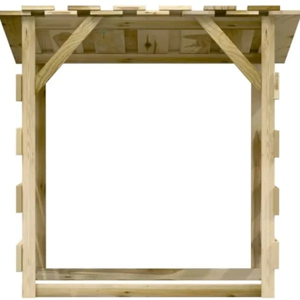 Best Träpergola med tak - Dekorativt inslag för utemiljö | Storlek: 100x90x100 cm | Material: Impregnerad furu Valvbågar, Spaljéer, Bersåer & Pergolor