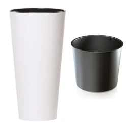Sale Tubus Slim DTUS250 Hög Blomkruka | Vit Krukor & Växtbehållare