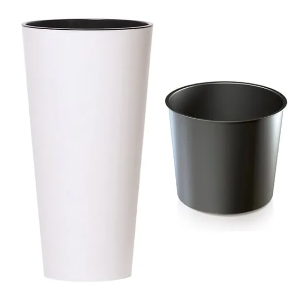 Sale Tubus Slim DTUS250 Hög Blomkruka | Vit Krukor & Växtbehållare