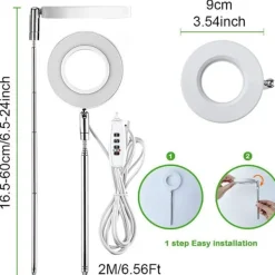New 3.5-tums Vit Varm Ljus 5W Justerbar Växtlampa med USB & Timer Kit För Växt- & Örtplantering