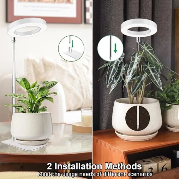 New 3.5-tums Vit Varm Ljus 5W Justerbar Växtlampa med USB & Timer Kit För Växt- & Örtplantering