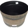 Online Tunnformad vattenuppsamlarbas - NATURE - 50 liter - Brun rotationsgjuten PE Regntunnor