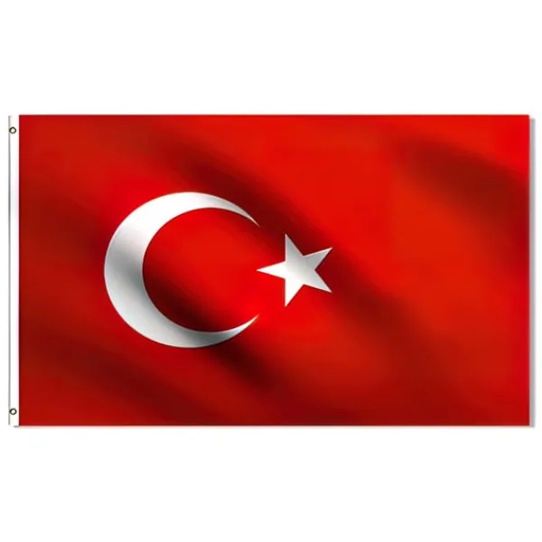Online Turkiet Flagga - 150 x 90 cm Flaggor & Vindstrutar