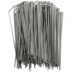 U-formade galvaniserade trädgårdsstakar - 100 pack - 3 mm tjocklek