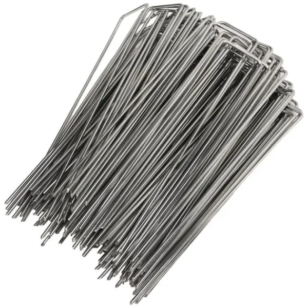 U-formade galvaniserade trädgårdsstakar - 100 pack - 3 mm tjocklek