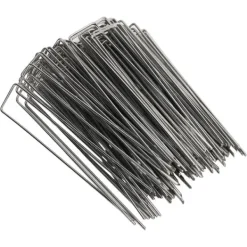 U-formade galvaniserade trädgårdsstakar - 100 pack - 3 mm tjocklek