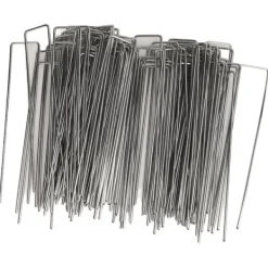 U-formade galvaniserade trädgårdsstakar - 100 pack - 3 mm tjocklek