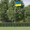 vidaXL Ukrainas flagga med mässingsöljetter 90x150 cm