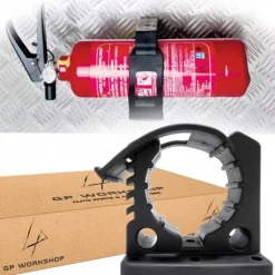 Sale UNIVERSALHÅLLARE 1 ST FÖR BRANDSLÄCKARE, SPADE, CYLINDERREP TERRÄNG 70-84 MM 23 KG Brandsläckare
