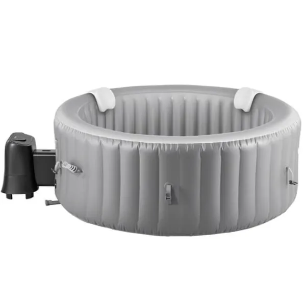 Uppblåsbar Bubbelpool, 6-8 Personer Kapacitet, 2400x660mm, Bärbar Utomhusspa, Lätt att montera