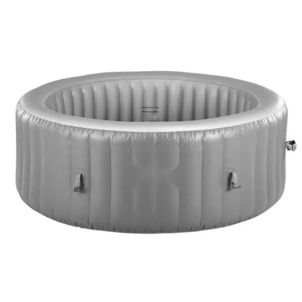 Hot Uppblåsbar Bubbelpool, Modell för 2-4 Personer, 1800x660mm Rund, Bärbar Utomhusspa, Snabb Uppvärmning Spa & Utomhusbad
