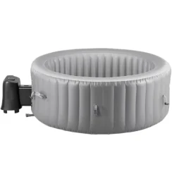 Hot Uppblåsbar Bubbelpool, Modell för 2-4 Personer, 1800x660mm Rund, Bärbar Utomhusspa, Snabb Uppvärmning Spa & Utomhusbad