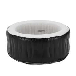 Clearance Uppblåsbart spabad Carbone Ø165x70 cm svart vit [pro.tec] Spa & Utomhusbad