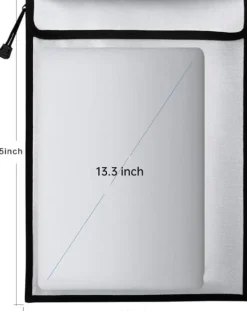 Uppgraderad brandsäker dokumentväska med dubbla fickor (2000℉) 28*38 cm, vattentät och brandsäker kontantväska med dragkedja, förvaringsväska för vik | CDON