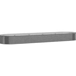 Clearance Upphöjd odlingslåda av pulverlackerat stål 396x100x36 cm | Färg: Antracit | Storlek: 396x100x36 cm Planteringsbänkar