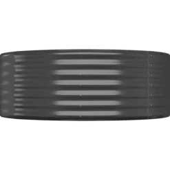 Clearance Upphöjd odlingslåda av pulverlackerat stål 396x100x36 cm | Färg: Antracit | Storlek: 396x100x36 cm Planteringsbänkar