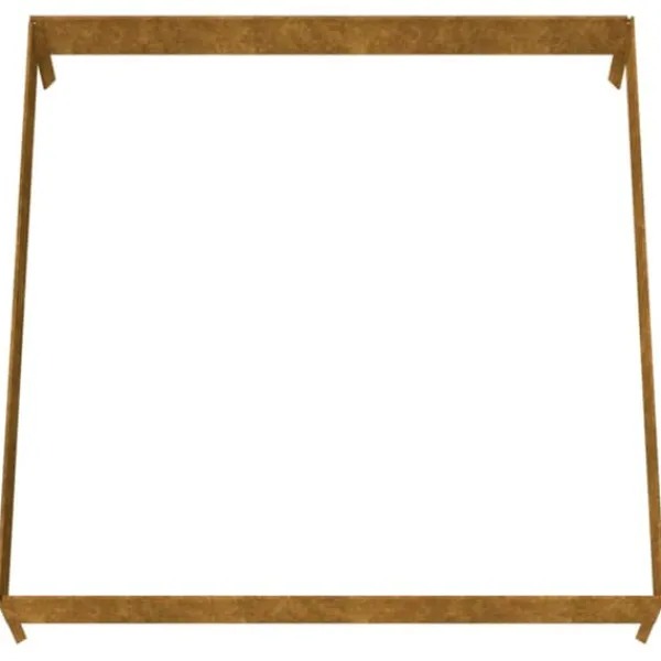 Hot Upphöjd odlingslåda av rosttrögt stål - Planteringslåda för trädgård | Storlek: 100x100x26 cm | Färg: Brun Krukor & Växtbehållare