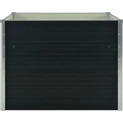 Upphöjd odlingslåda i galvaniserat stål | Färg: Antracit | Storlek: 100x100x77 cm
