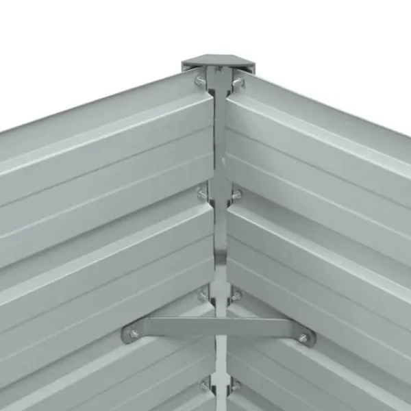 Online Upphöjd odlingslåda i galvaniserat stål - 100x40x45 cm | Färg: Grå | Stabil och väderbeständig Planteringsbänkar