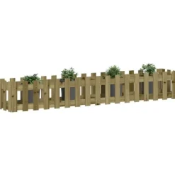 Upphöjd odlingslåda i impregnerad furu - Staket-design | Storlek: 200x30x30 cm