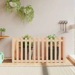 Online Upphöjd odlingslåda i massiv furu med staket-design | Storlek: 150x50x70 cm Planteringsbänkar