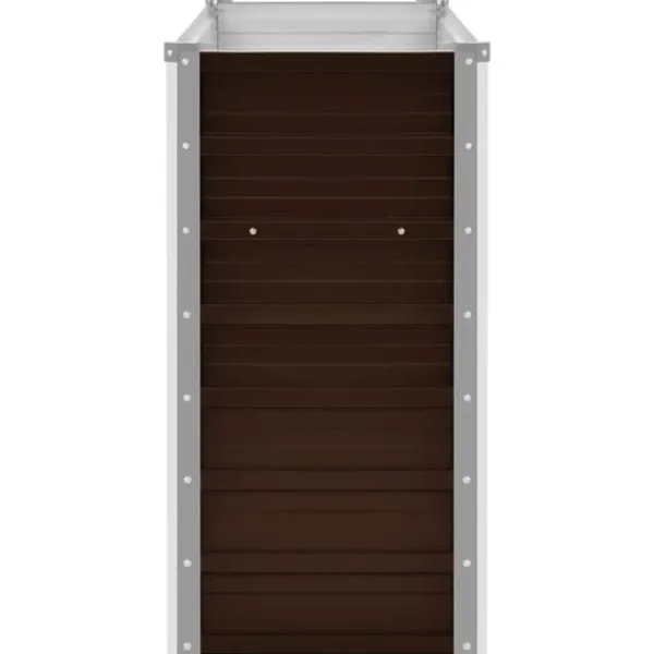 Upphöjd odlingslåda i metall - Galvaniserat stål | Färg: Brun | Storlek: 100x40x77 cm