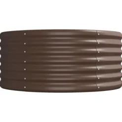 Upphöjd odlingslåda i pulverlackerat stål | Storlek: 512x80x36 cm | Färg: Brun